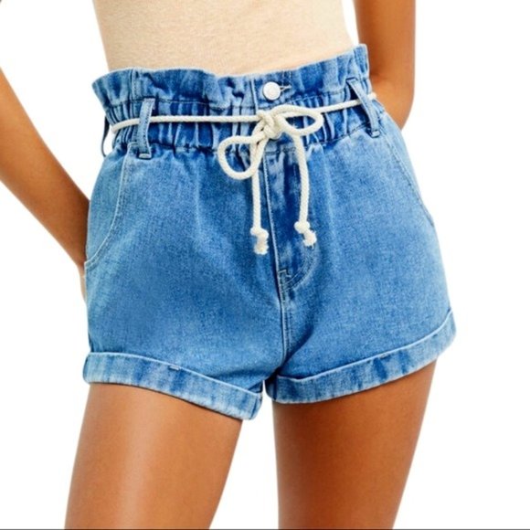PacSun Pants - PacSun PaperBag Waist Denim Mom Shorts XS
